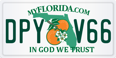 FL license plate DPYV66