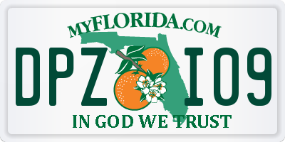 FL license plate DPZI09