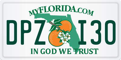 FL license plate DPZI30