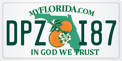 FL license plate DPZI87