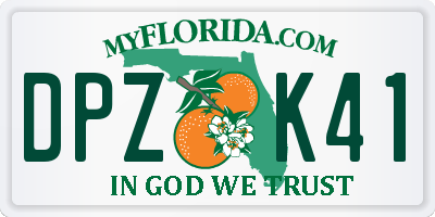 FL license plate DPZK41