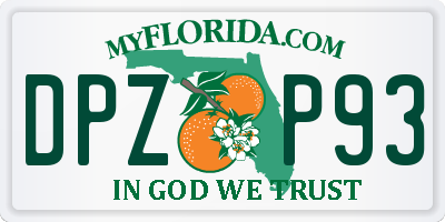FL license plate DPZP93