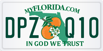 FL license plate DPZQ10