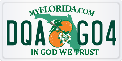 FL license plate DQAG04