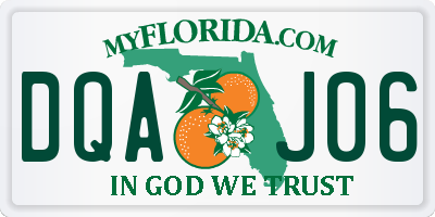 FL license plate DQAJ06