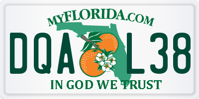 FL license plate DQAL38