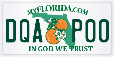 FL license plate DQAP00