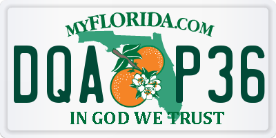 FL license plate DQAP36