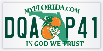 FL license plate DQAP41