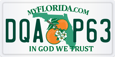 FL license plate DQAP63