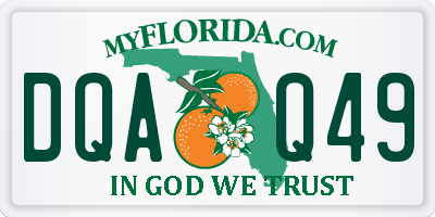 FL license plate DQAQ49