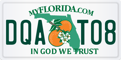FL license plate DQAT08
