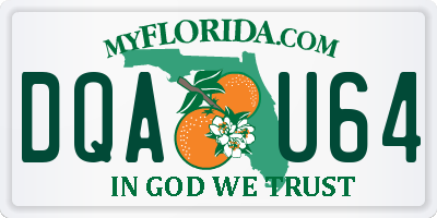 FL license plate DQAU64