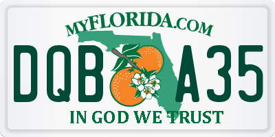 FL license plate DQBA35