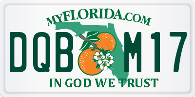FL license plate DQBM17