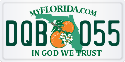 FL license plate DQBO55
