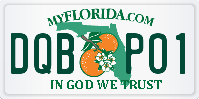 FL license plate DQBP01