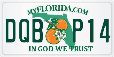 FL license plate DQBP14