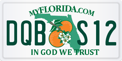 FL license plate DQBS12