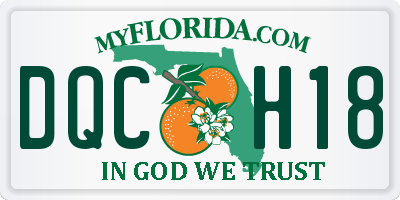 FL license plate DQCH18