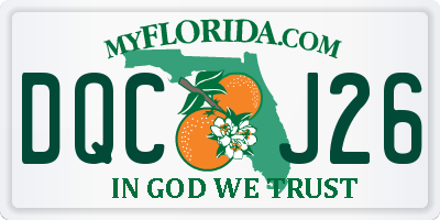 FL license plate DQCJ26