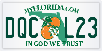 FL license plate DQCL23
