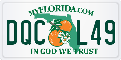 FL license plate DQCL49