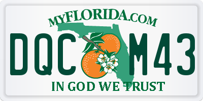 FL license plate DQCM43