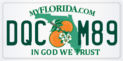 FL license plate DQCM89