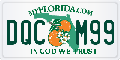 FL license plate DQCM99