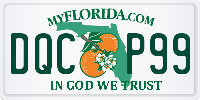 FL license plate DQCP99