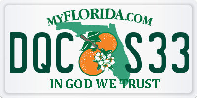 FL license plate DQCS33