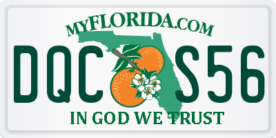 FL license plate DQCS56