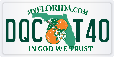 FL license plate DQCT40