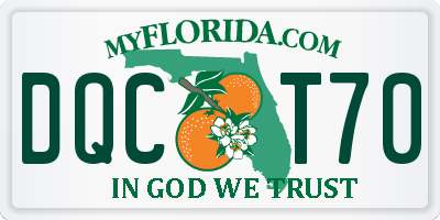FL license plate DQCT70