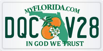 FL license plate DQCV28