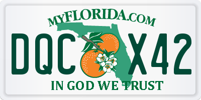 FL license plate DQCX42