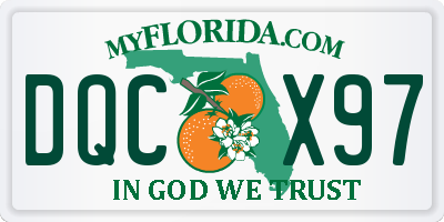 FL license plate DQCX97