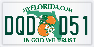 FL license plate DQDD51