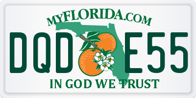 FL license plate DQDE55