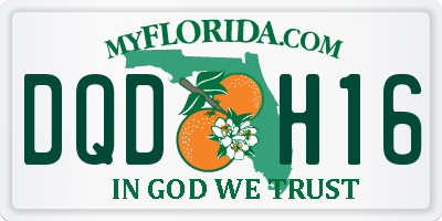 FL license plate DQDH16