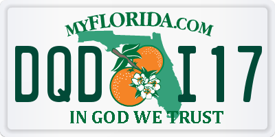 FL license plate DQDI17