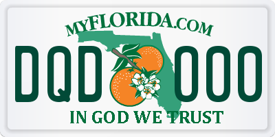 FL license plate DQDO00