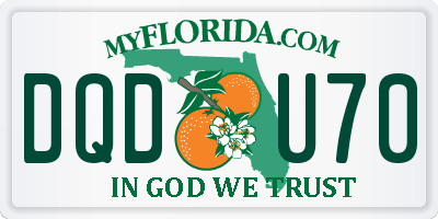 FL license plate DQDU70