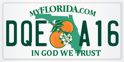 FL license plate DQEA16