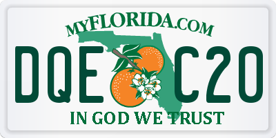 FL license plate DQEC20