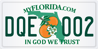 FL license plate DQEO02