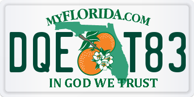 FL license plate DQET83