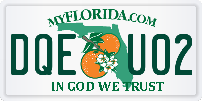 FL license plate DQEU02