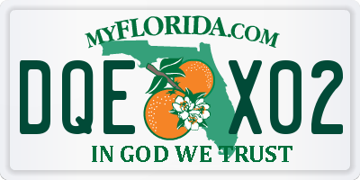 FL license plate DQEX02